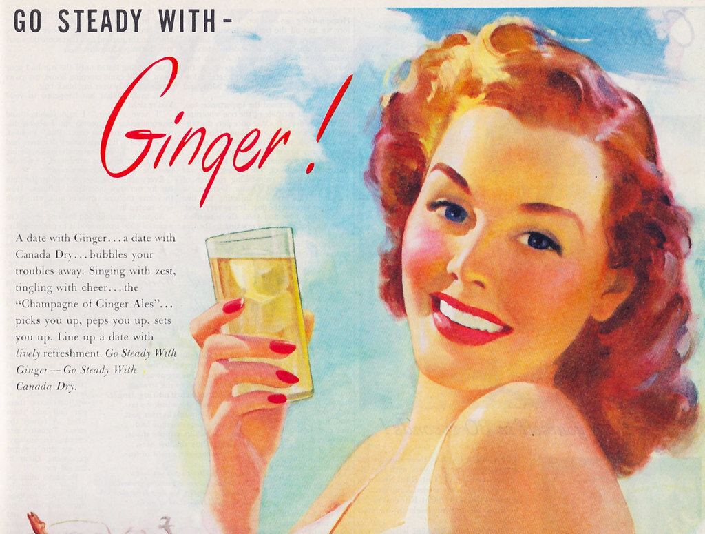 Старая реклама имбирного эля