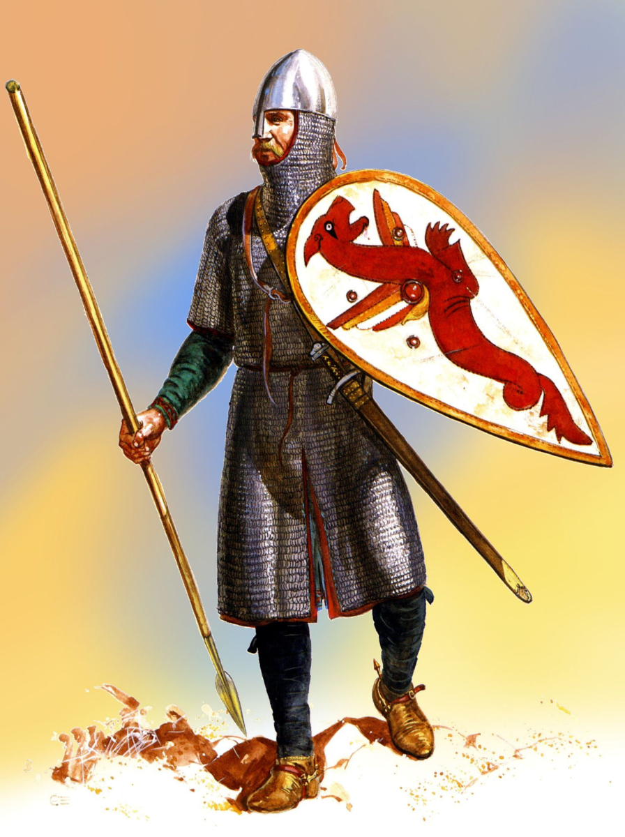 Англосаксонский воин 11 век. Хускарлы англосаксов. Нормандский рыцарь Гастингс. Норманны 10 век. 10 century