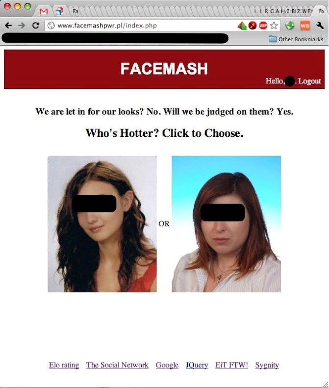 Choose your click. Facemash. Алгоритм Facemash. Facemash создаем свой.