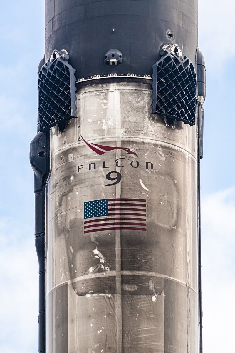  Фото 1 ступени B1058 после 8 полёта 15 мая 2021 года, фото John Kraus