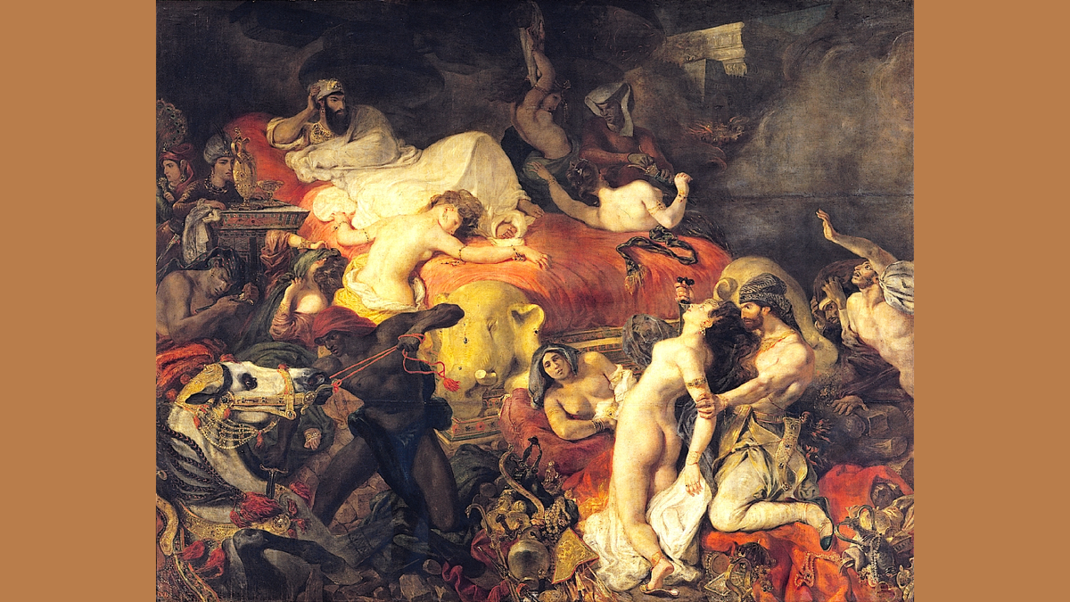 Эжен Делакруа. Смерть Сарданапала. 1827. Лувр, Париж
