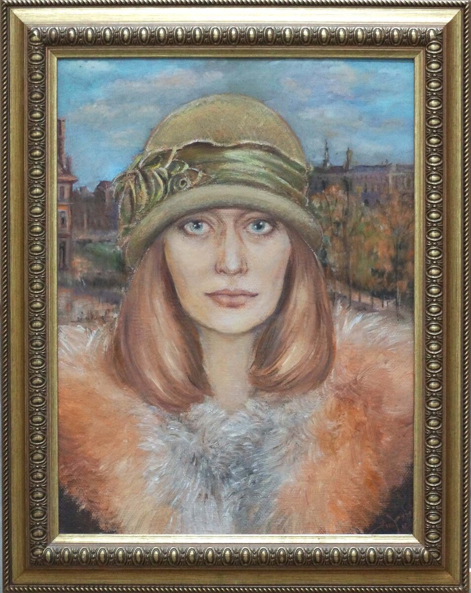 Чупрякова Лидия Лариса Парижанка 50х40 хм 2002 г  