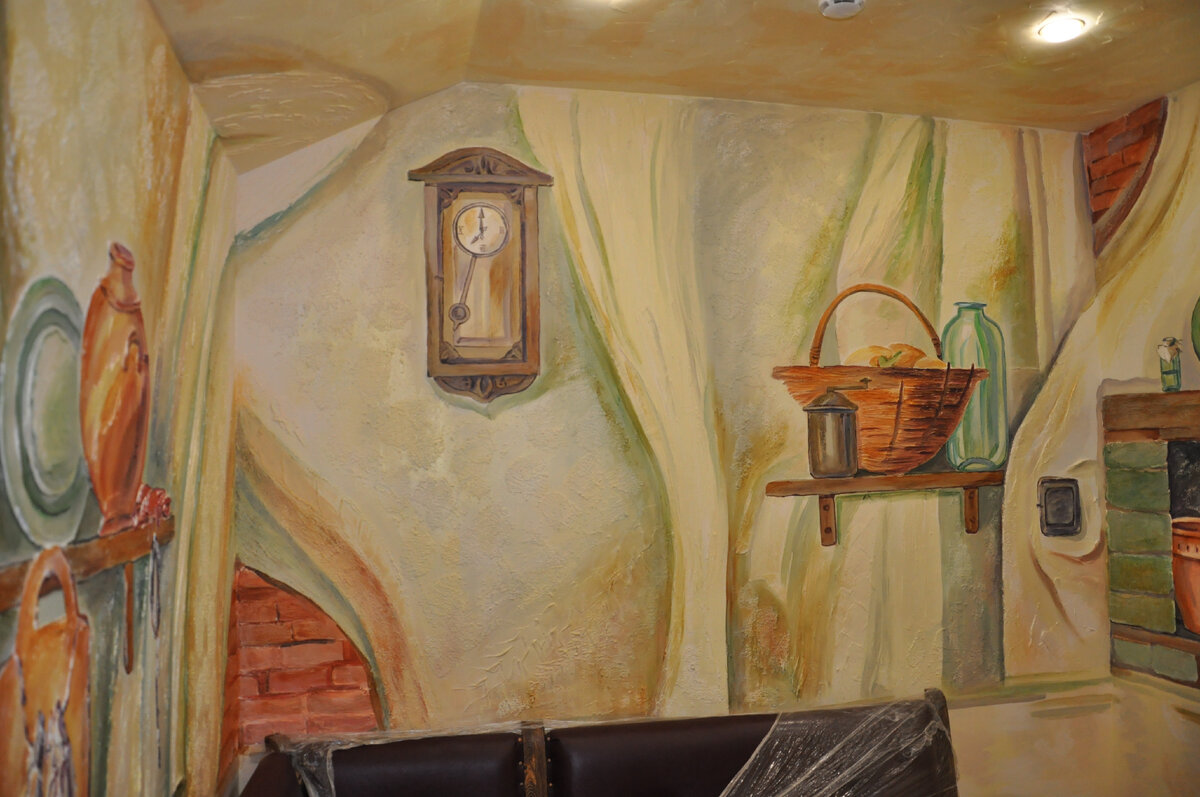 Фото автора. Тяглова Н.В. Роспись в "Старом Базаре" в Сочи.