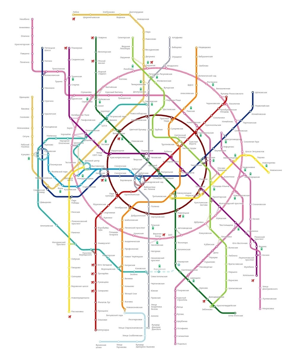 схемы станции метро в москве