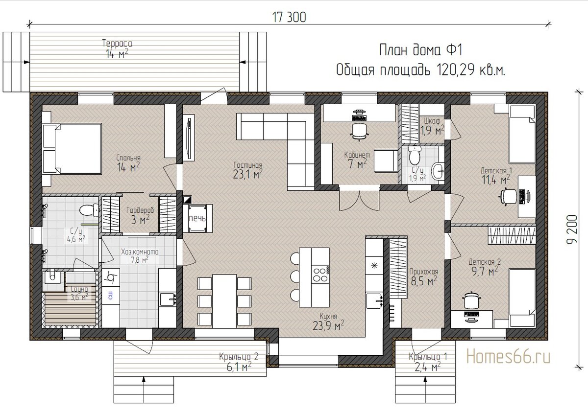 Удобные планировки. Финские одноэтажные дома. | Homes66 | Дзен