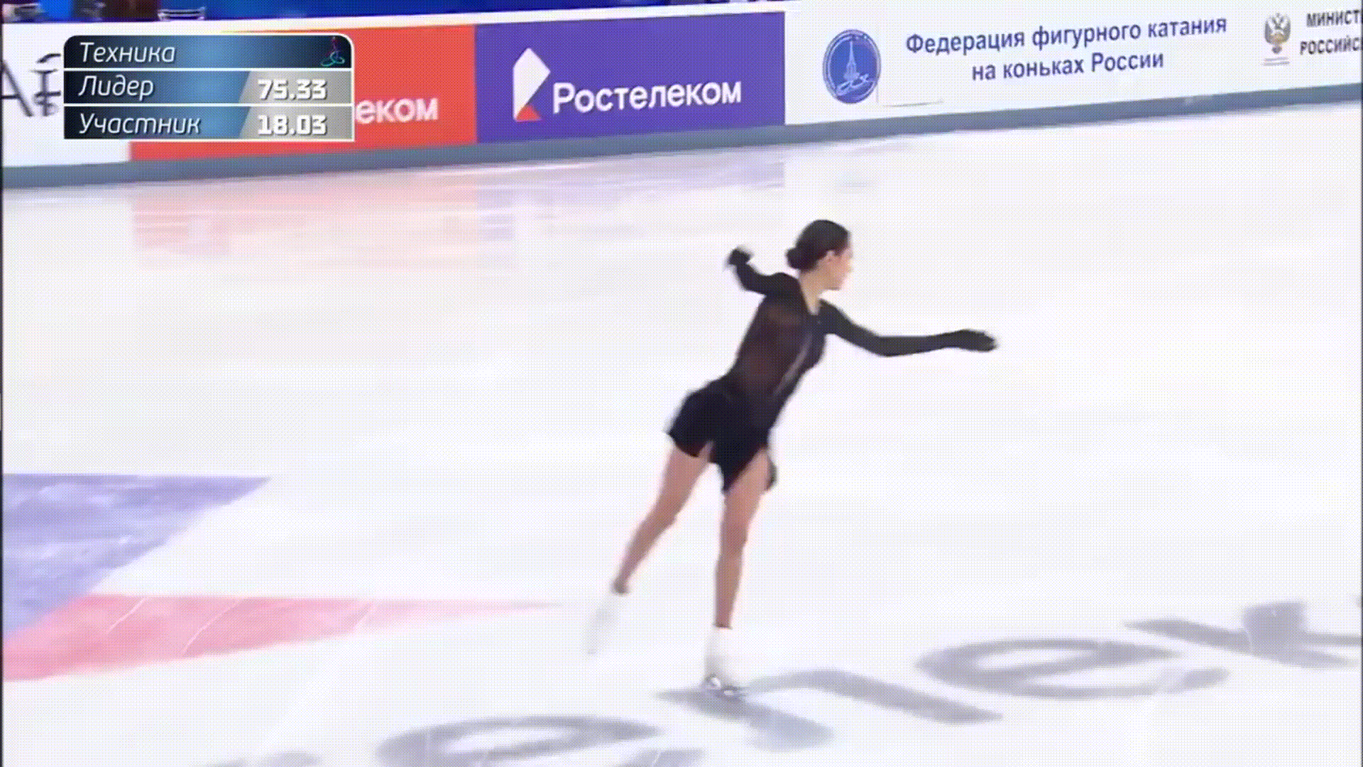 Обратите внимание, как фигуристка сперва прижимает руки к телу, чтобы увеличить частоту своего вращения, а затем наоборот - разводит их в стороны, чтобы замедлиться.