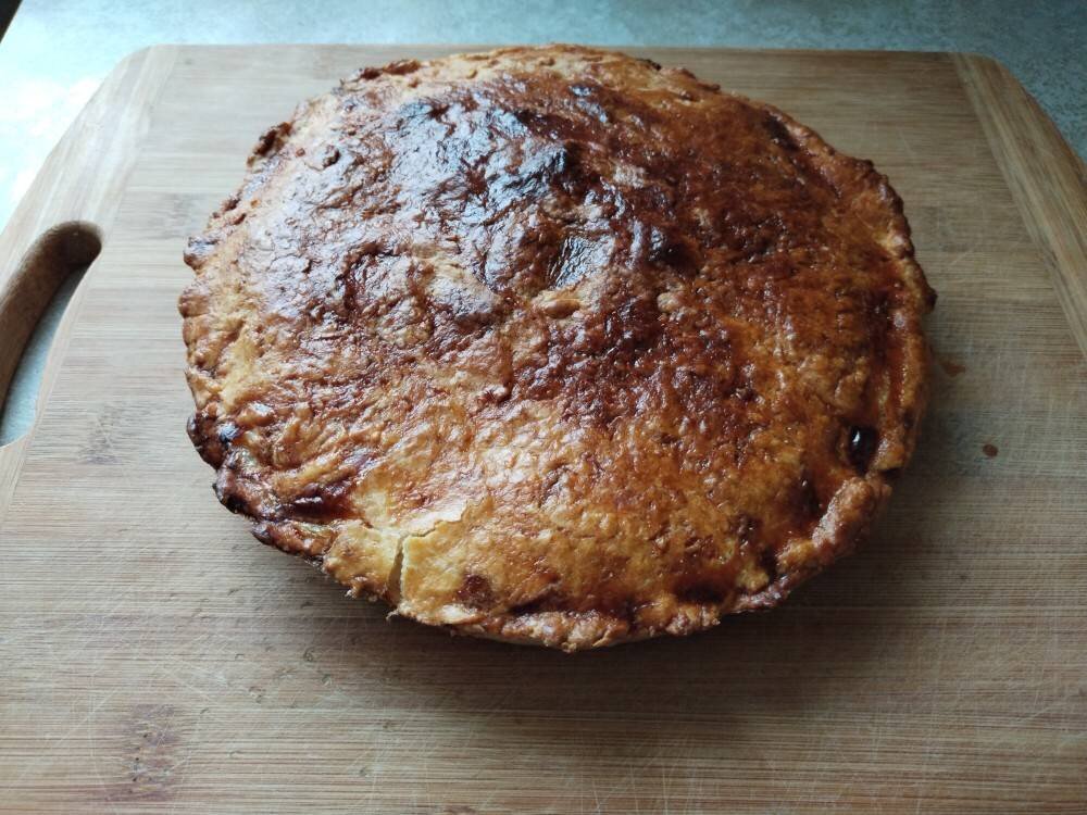 Пирог «Пятиминутка» на сковороде