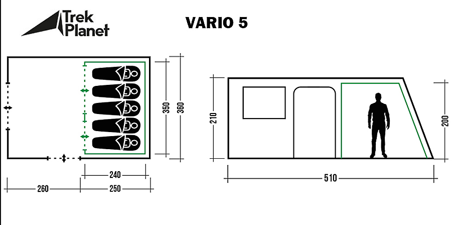 Размеры палатки. Фото из ЯК.