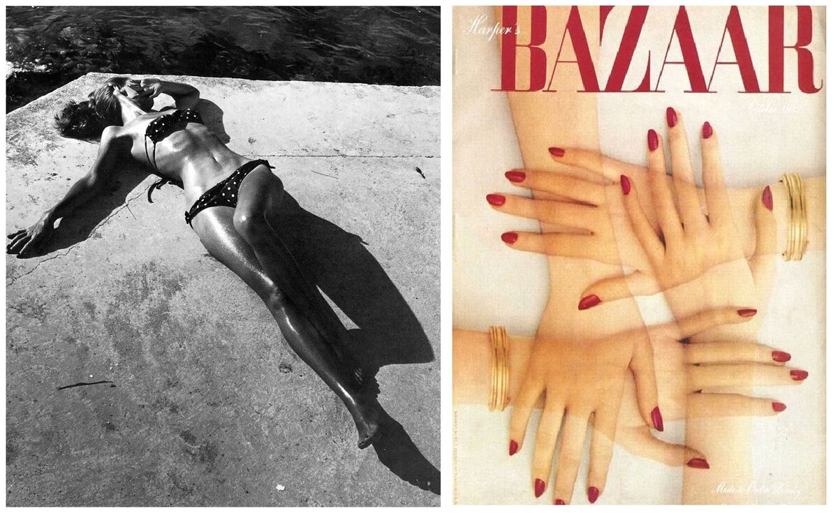 Довима в бикини, фото Toni Frissell, Harper's Bazaar, May 1947.