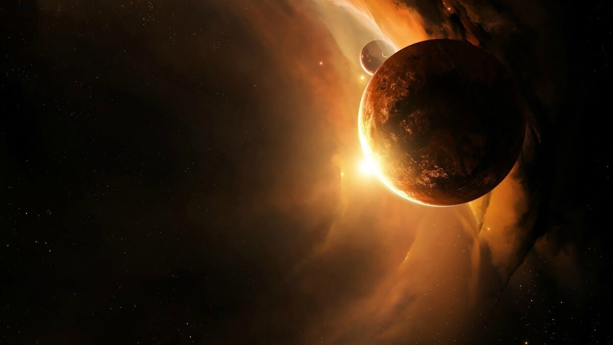 Меркурий и космос. Арт. Фото в свободном доступе.