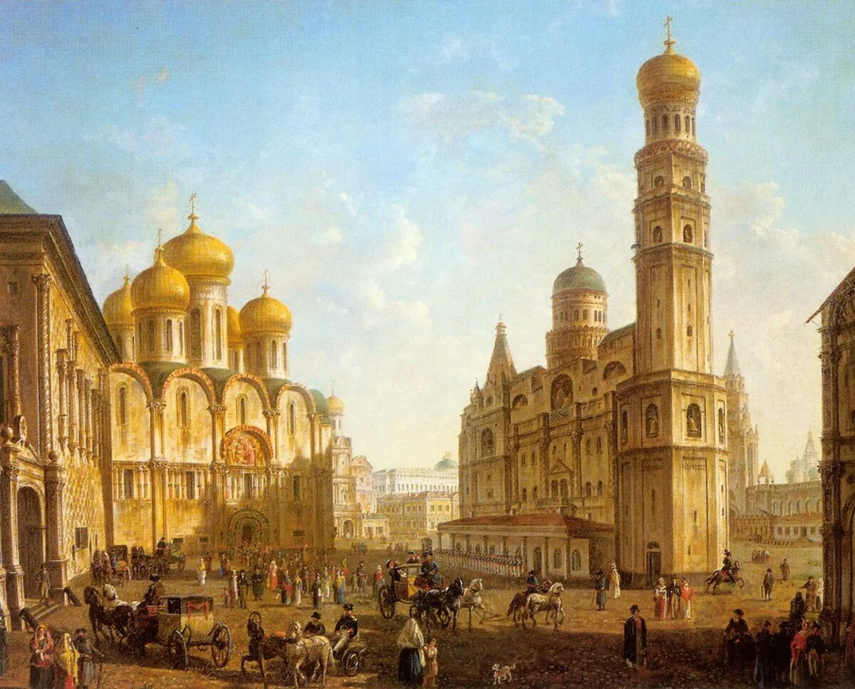 Соборная площадь в Московском Кремле.