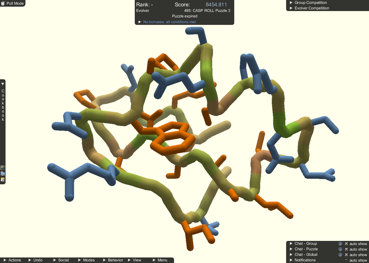 Кадр из игры. Это белок, который надо свернуть.