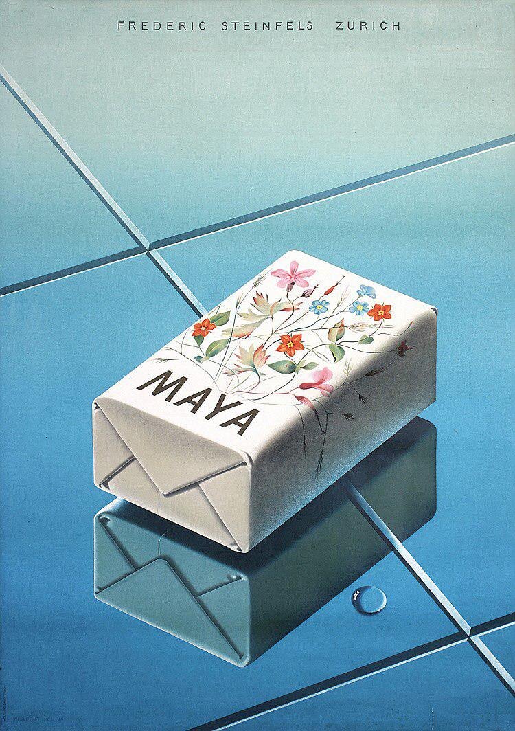 Рекламный плакат мыла Maya, 
Цюрих, Швейцария, 1948 год.
