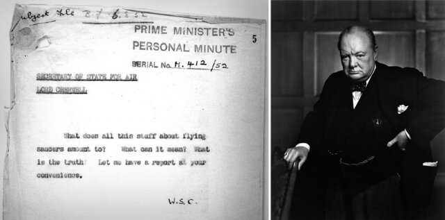 %name Ex primer ministro británico Winston Churchill pudo haber ocultado datos sobre la investigación ovni