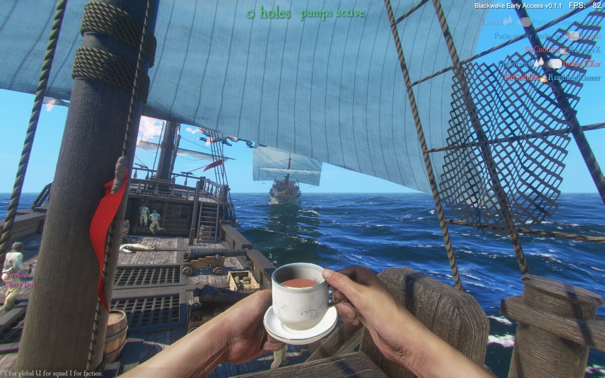 Бесплатная игра про пиратов в стиме. Blackwake Gameplay. Blackwake игра. Корабль от первого лица. Blackwake геймплей.