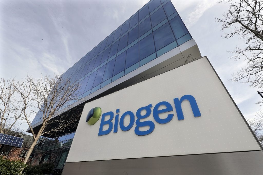    The Biogen Inc., headquarters, Wednesday, March 11, 2020, in Cambridge, Mass. (AP Photo/Steven Senne) GxP News