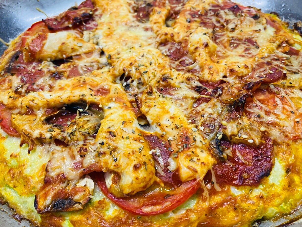 пицца из кабачков в духовке с колбасой и сыром рецепты помидорами фото 83
