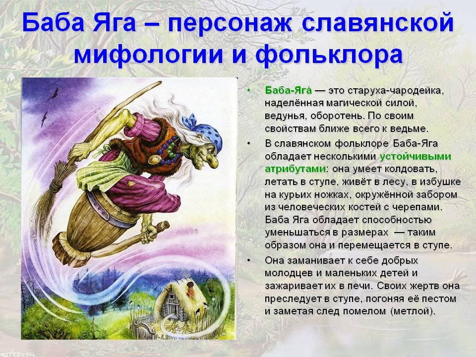 Какие источники информации использовал персонаж сказки. Рассказ о персонаже русского фольклора. Рассказ про бабу Ягу. Информация о бабе Яге. Герои сказок.