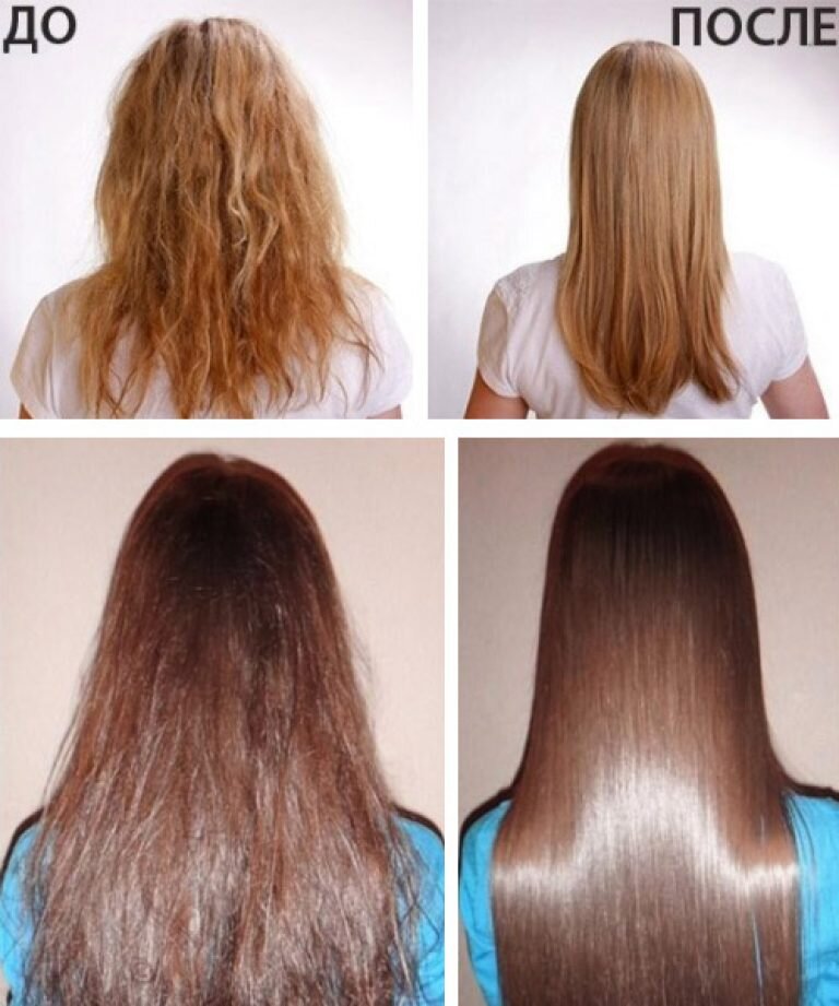 Волосы становятся гладкими и здоровыми.