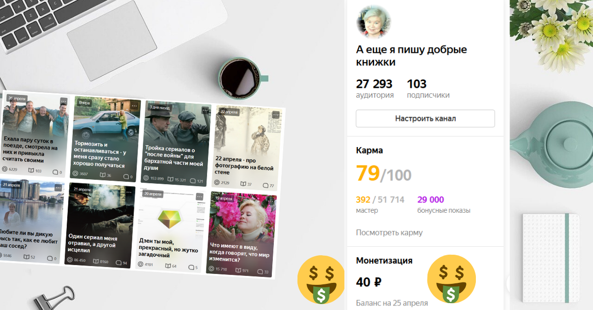 Первые денежки на Дзен