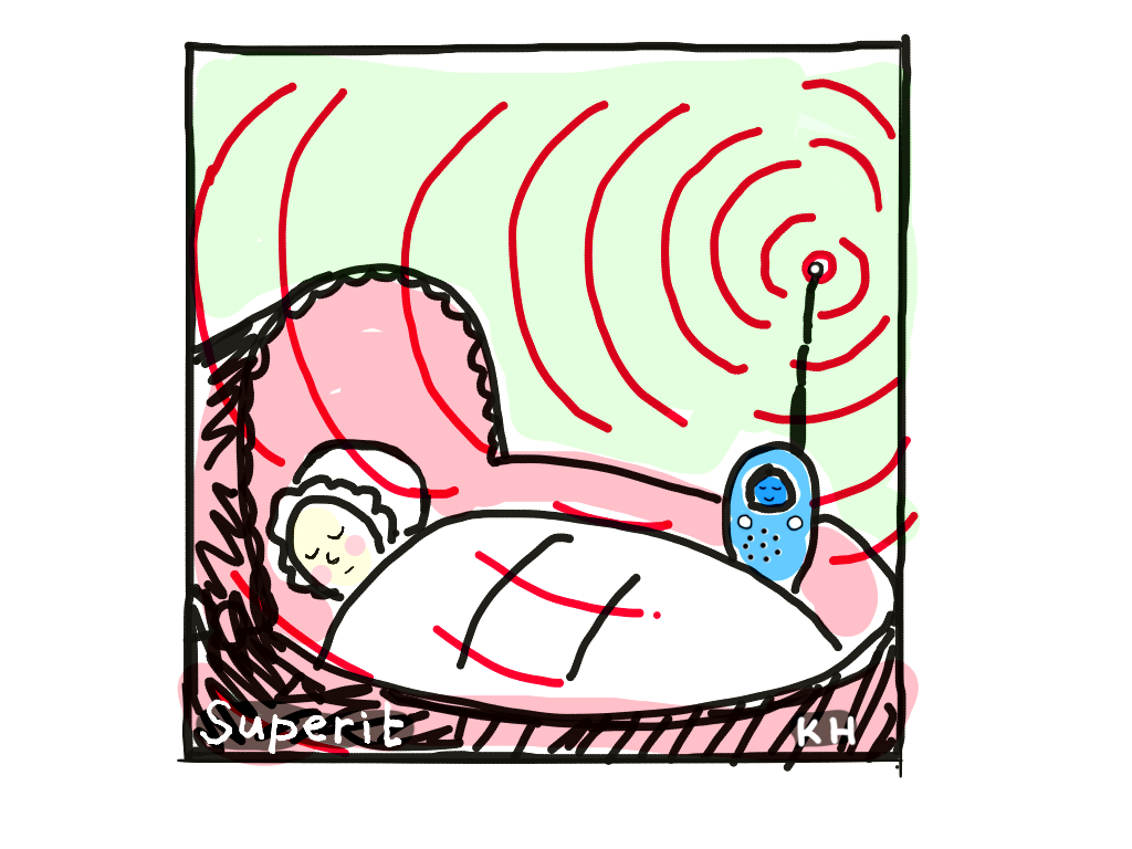 Радионяня - источник ЭМИ. Автор рисунка - Ксения Наумова.