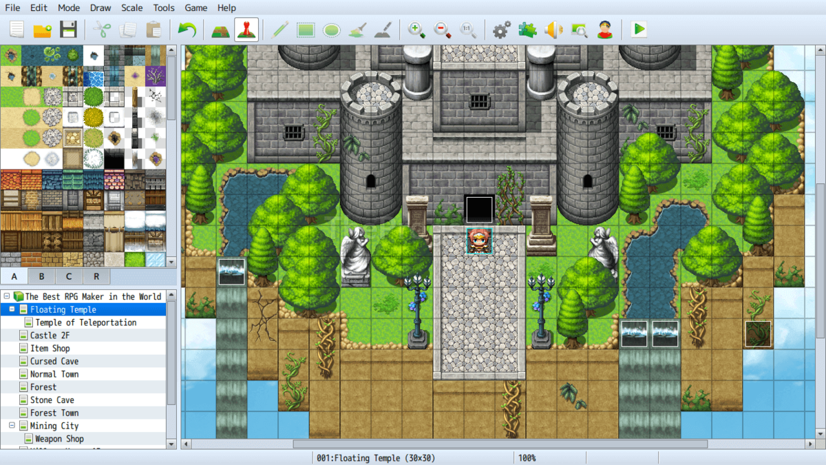 Интерфейс RPG Maker MV
