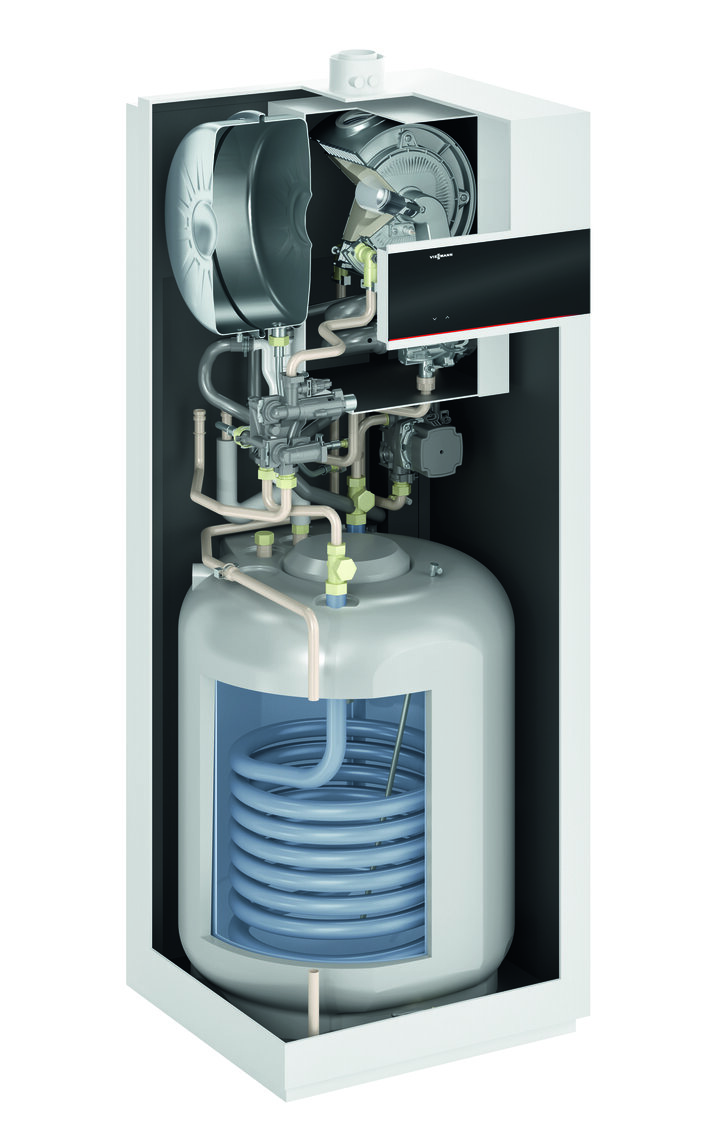 Газовый конденсационный котел Vitodens 222-F  (вид внутри)