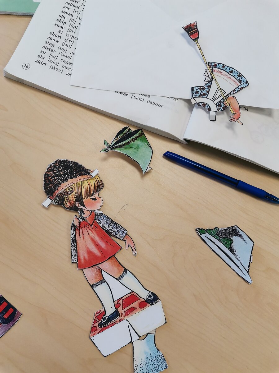 Бумажные куклы помогают выучить название одежды