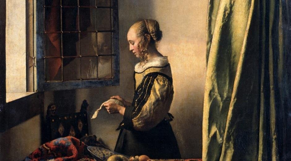 Девушка, читающая письмо у открытого окна. 1657 г.