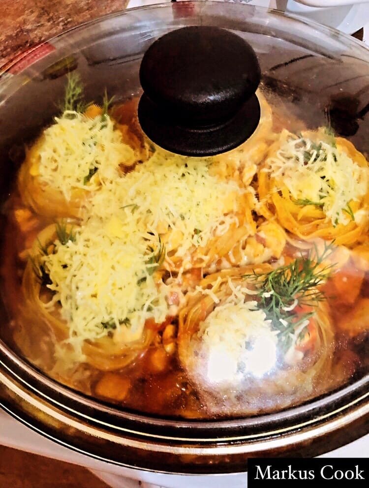 Тушим гнёзда 8-10 минут