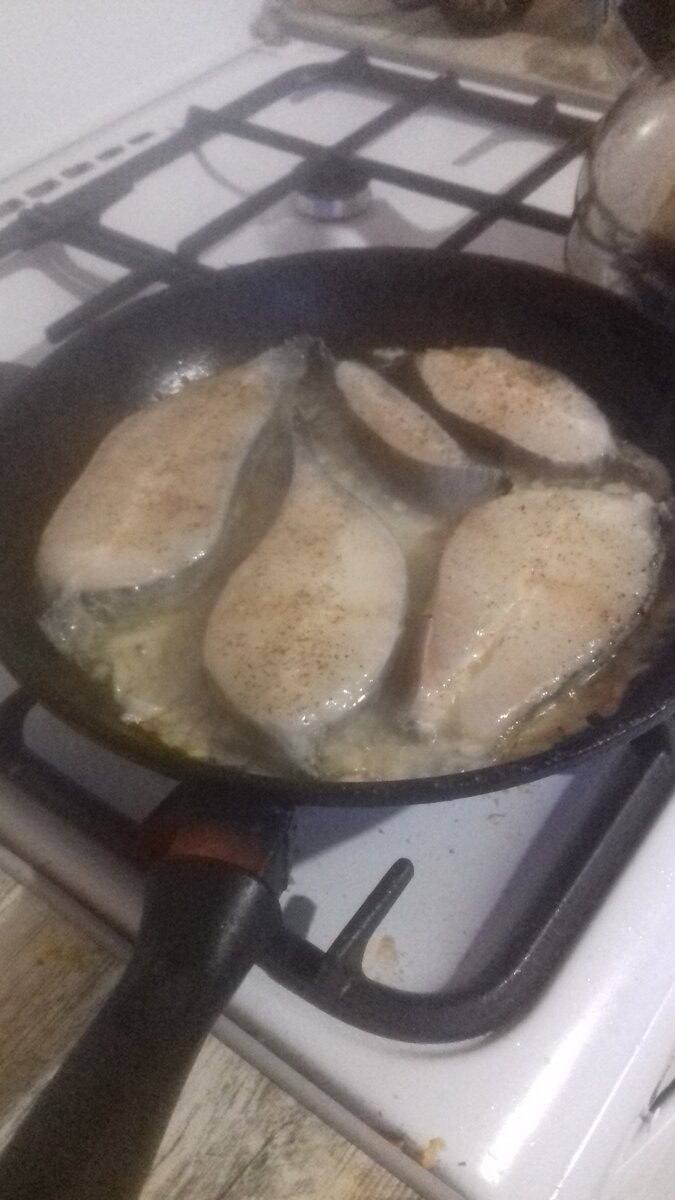 Это я обжариваю на одной стороне