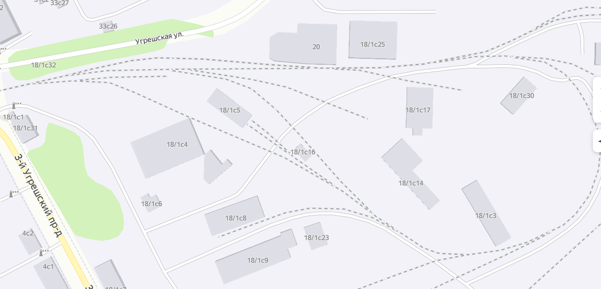 путевое развитие на территории базы