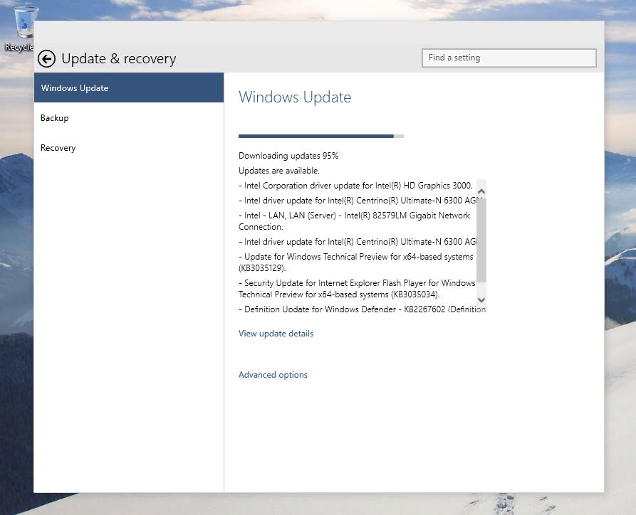 Центр обновления Windows 10