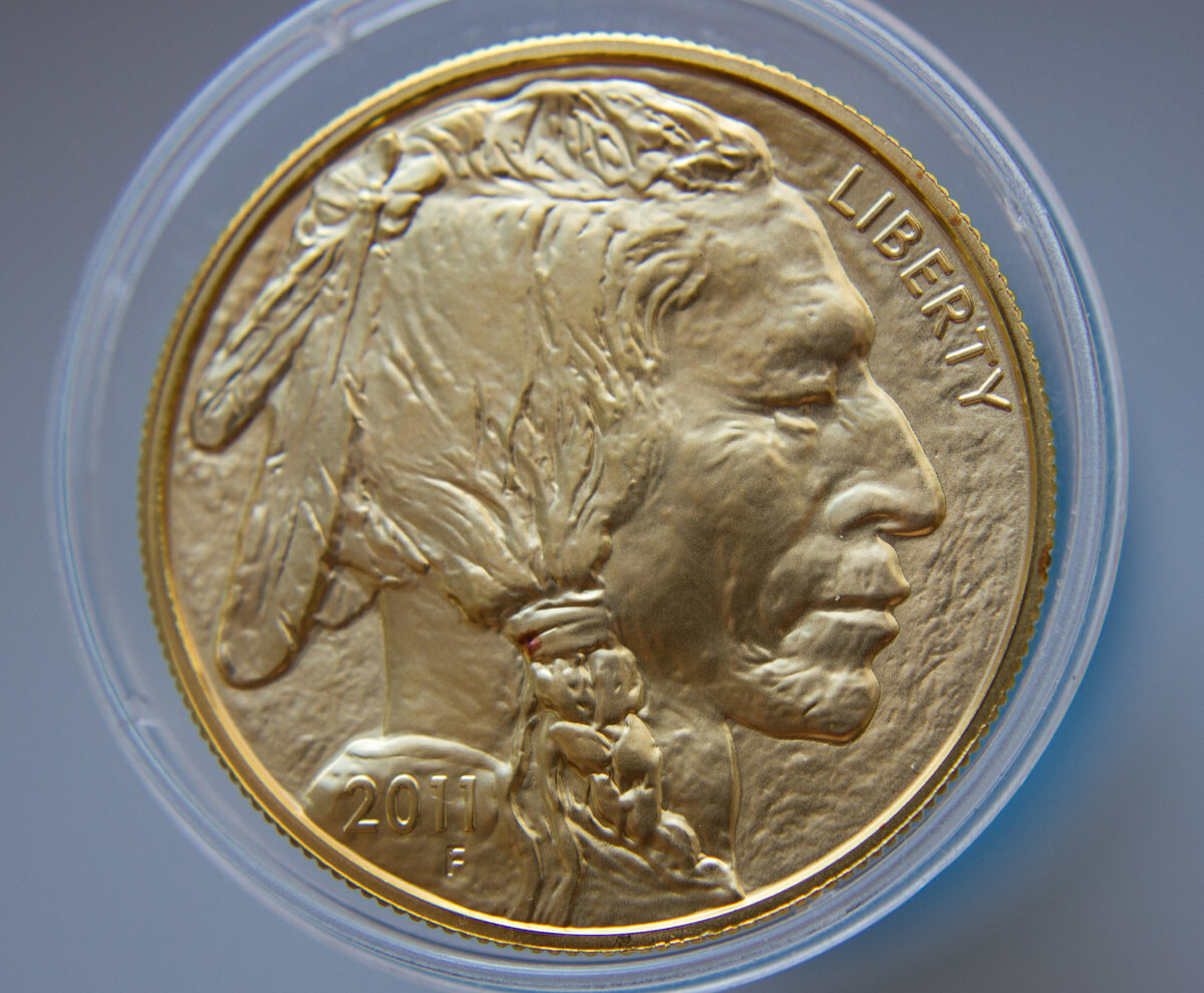 Буффало - одна из самых красивых золотых унцовых монет в мире (на мой взгляд) Монета из личной коллекции 