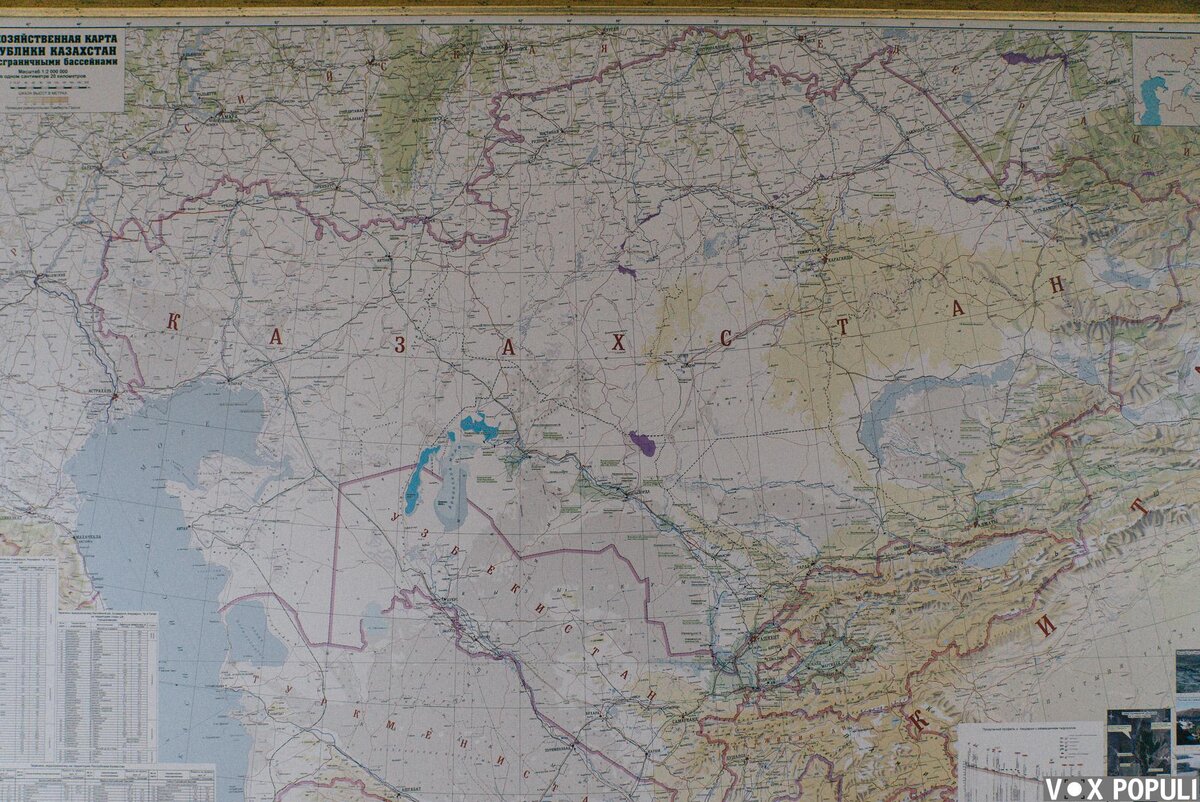 Море в Казахстане на карте.