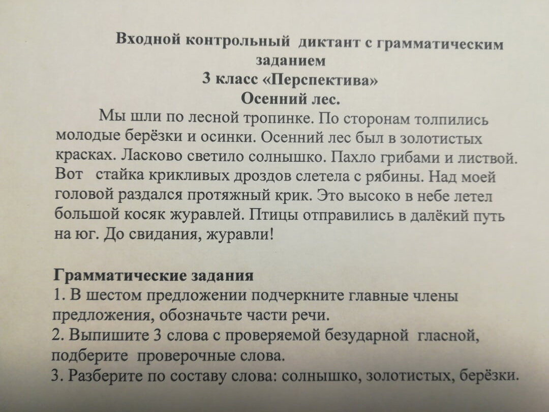 Входные контрольные работы в начальной школе. Что это за 