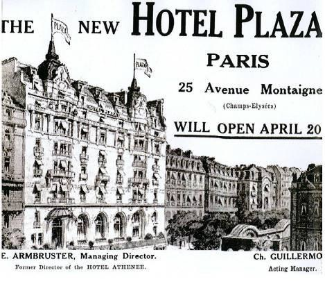 Плакат, объявляющий об открытии того, что до сих пор называется Plaza Hotel, 20 апреля 1913 года. 
