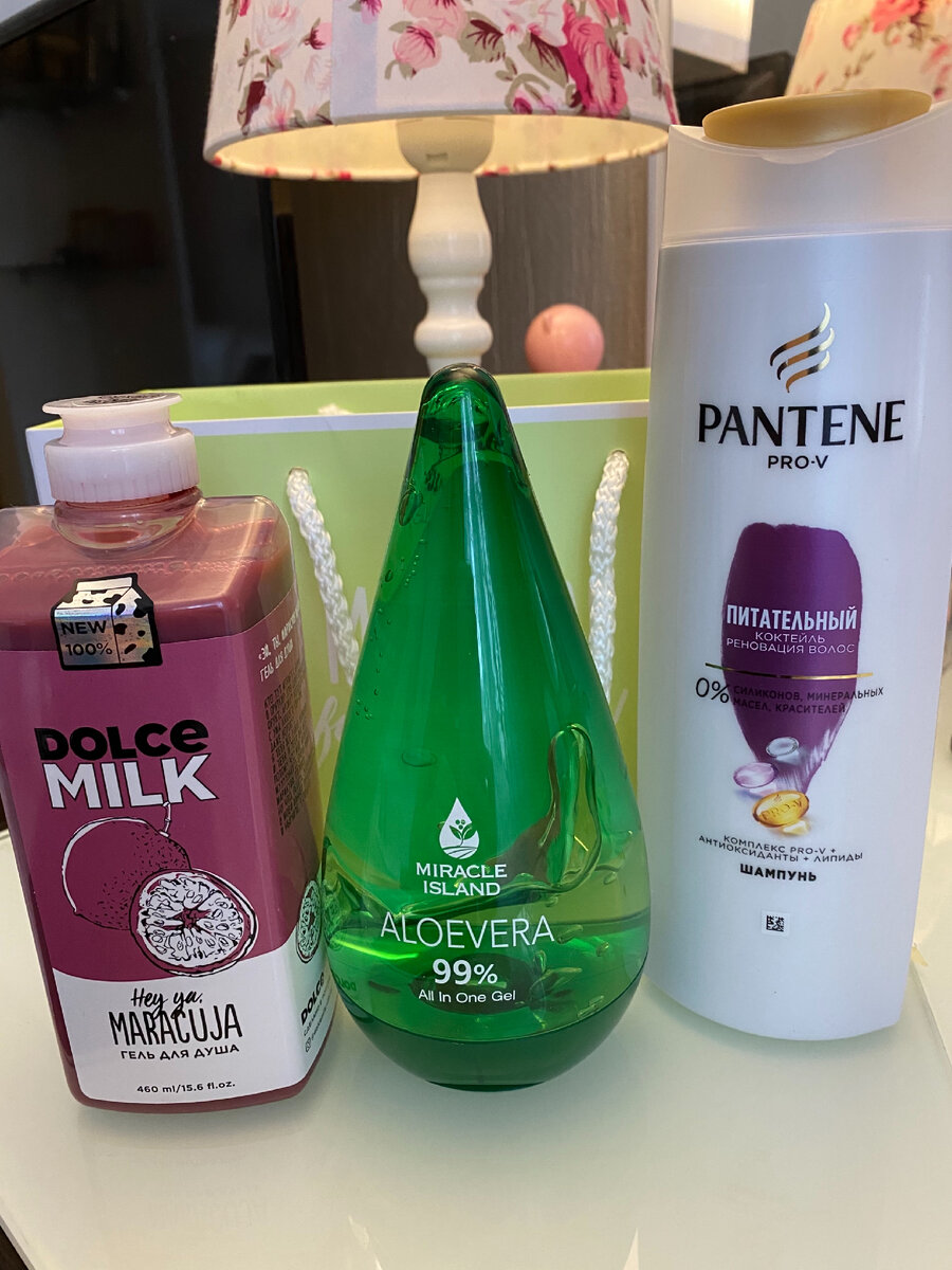 Гель для душа, заживляющий алоэ гель и шампунь