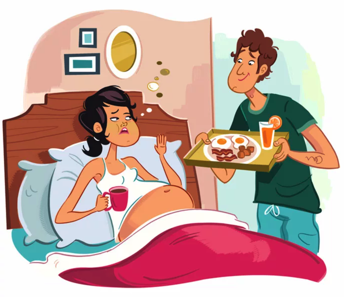 Ухаживать за беременной - это приятно. Но чтобы не нарваться на "а что же ты ДО так не делал?" - делайте так иногда и ДО беременности, и ПОСЛЕ.