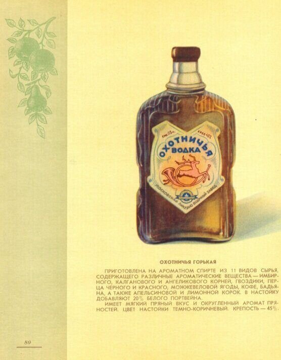 Настойка выглядела так (Каталог ликёро-водочных изделий 1957 год).