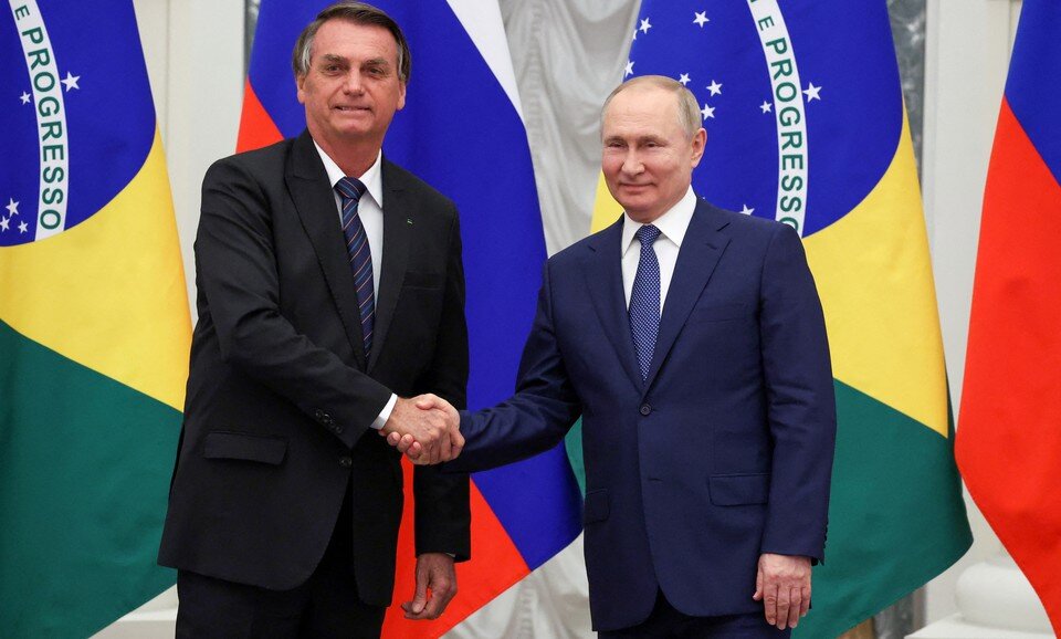     Жаир Болсонару и Владимир Путин  REUTERS