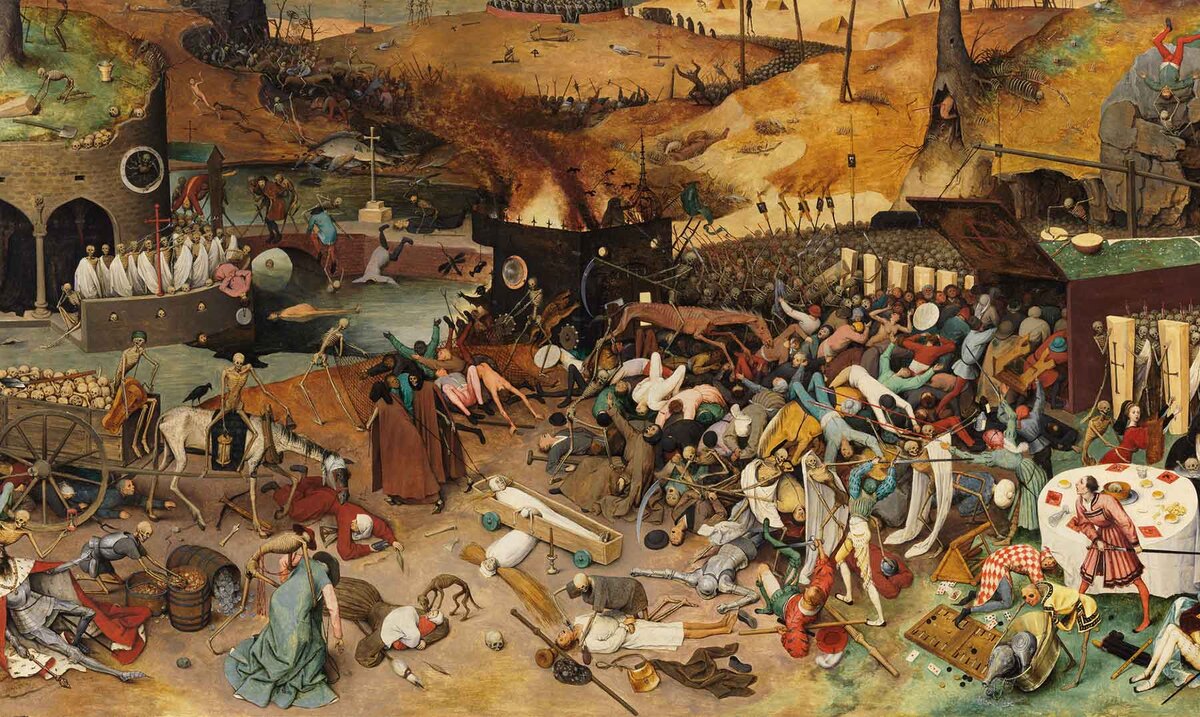 Пандемия чумы ("черной смерти") в Европе (картинка из ОИ)