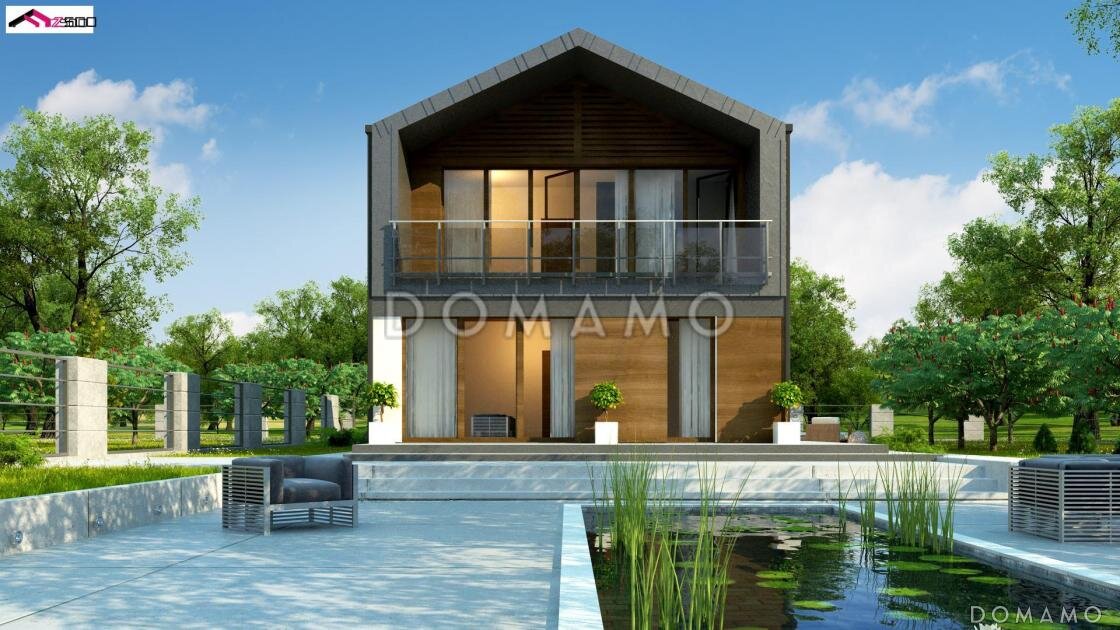 Проект D3011 — вид со стороны террасы 