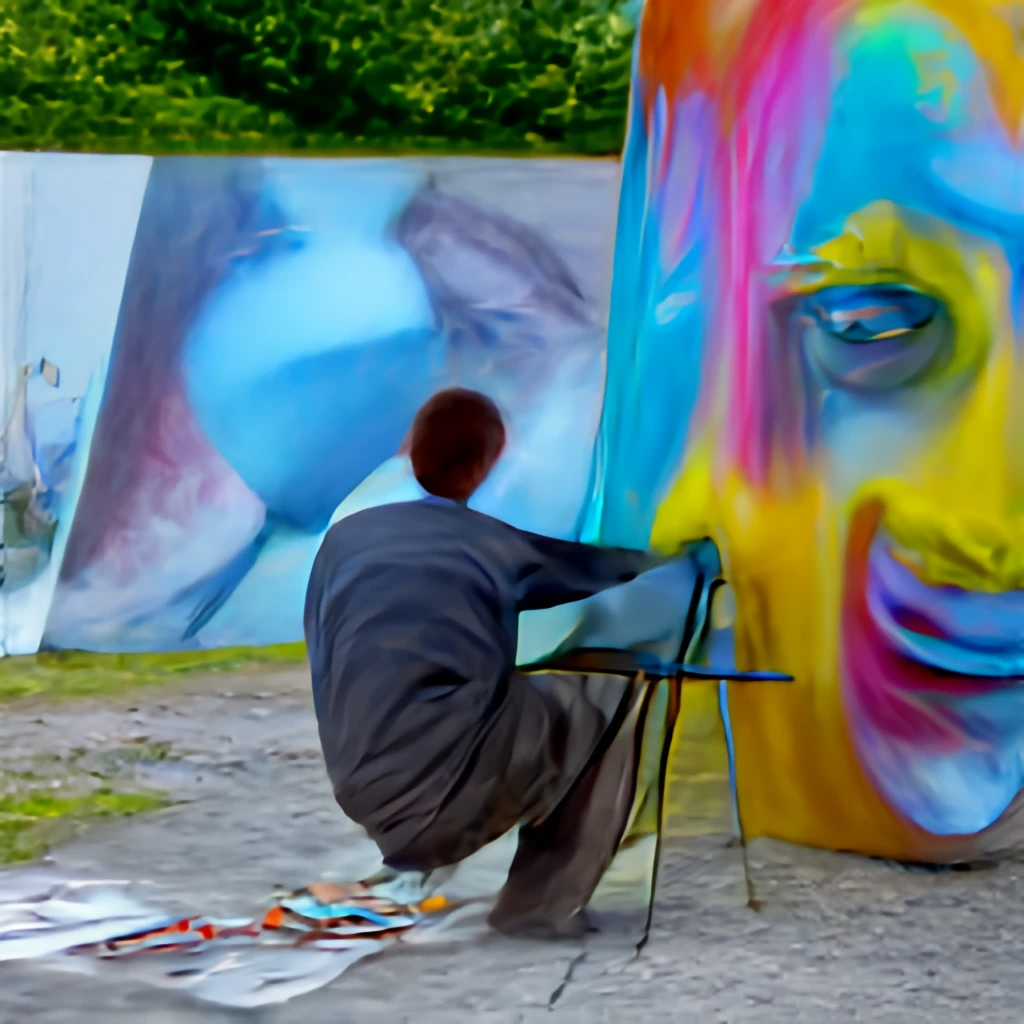 Художник на пленере рисует