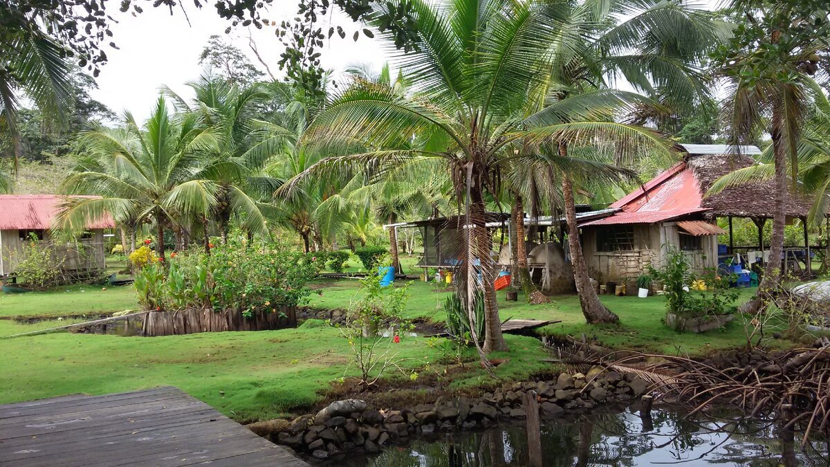 Тае выглядит местный ресторан. Вон он там в зарослях :)