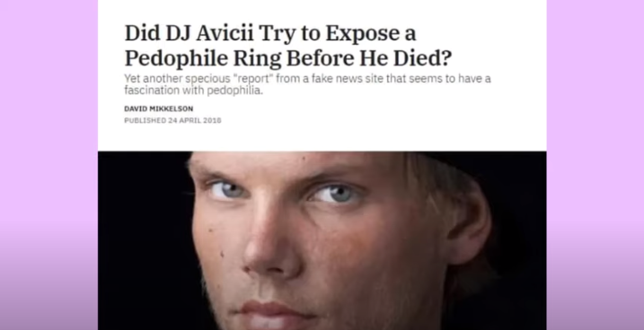 Перевод: "Диджей Авичи, незадолго до своей смерти, пытался разоблачить кольцо педофилов" 