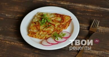 1 Картофель почистить 2 потереть картофель на крупной терке 3 Добавить яйцо 4 Посолить, приправить перцем 5 Перемешать 6 Растопить на сковороде сливочное масло. Выложить картофельно-яичную массу, разровнять. Жарить до румяной корочки 7 Аккуратно перевернуть и пожарить с другой стороны Рецепт "Хрустящий картофельный омлет" готов, приятного аппетита ;)
Вопросы, предложения и пожелания - пишите в комментариях, я с радостью всем отвечу.