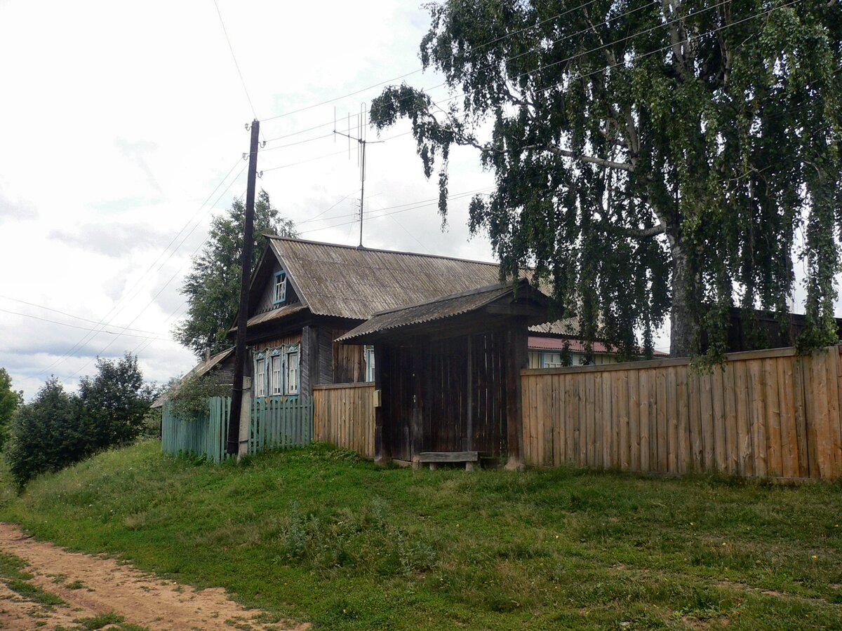 Дом, где мы выросли. В правой части фото - береза, которую дед посадил перед уходом на войну в 1914 году.