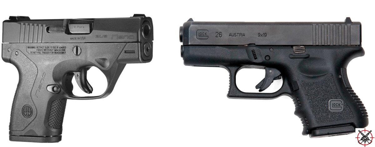 Beretta Nano и Glock 26
