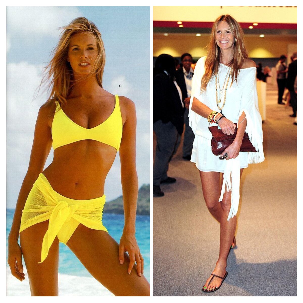 Эль Макферсон "Тогда и сейчас". Фото из интернета.